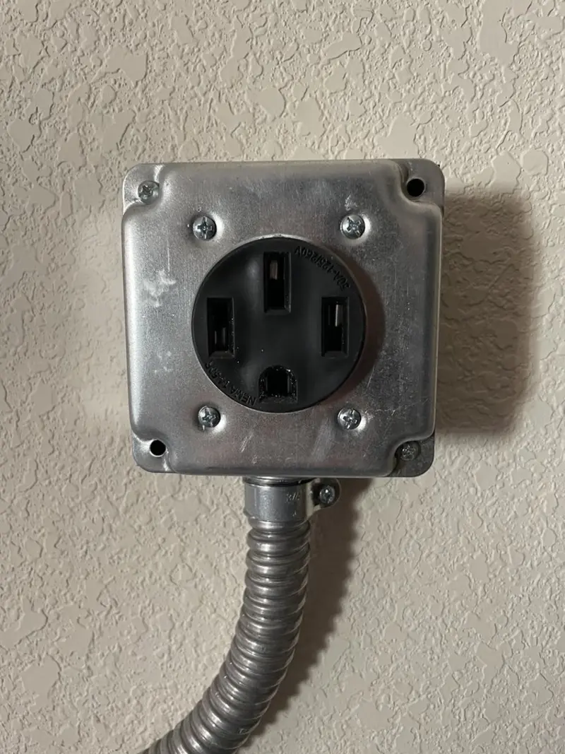 NEMA 14-50 outlet installed for Electrical Panel Upgrade in Upper Sandusky